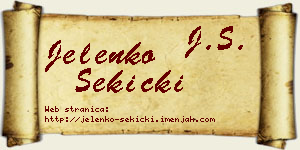 Jelenko Sekicki vizit kartica